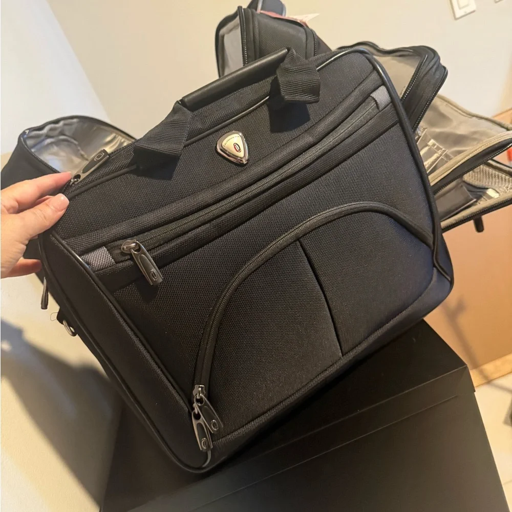 Black Rolling Briefcase